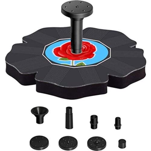 Solar Fountain Garden Portable Green Solar Water Pump Outdoor Portable Green Fountain Water Pump Aquarium Portable PET