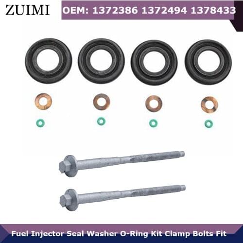 Fuel Injector Seal + Washer + O Ring Set+Clamp Bolt For Citroen Relay 2010 2011 2013 2014 2015 2.2 HDI 1378433 1372494 1795871