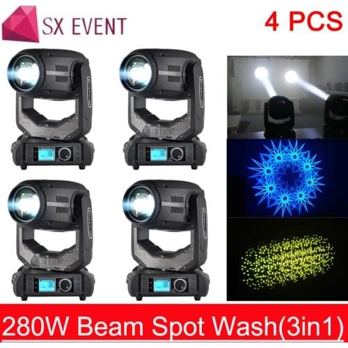 High configuration beam spot wash 3in1 concert stage equipment 280w beam spot event stage light moving head lighting