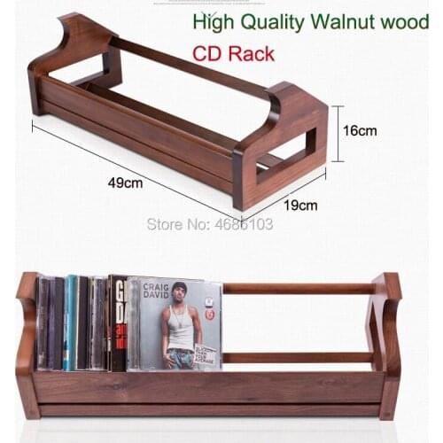 High-end cd rack Walnut wood cd box Retro Style cd storage rack caja cd make you home beautifull