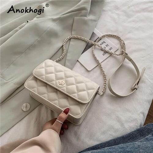 Diamond Thread Women Casual Hasp Shoulder Bag Fashion Ladies Phone Bag Chain Sling Bag Classic Handbag ML84