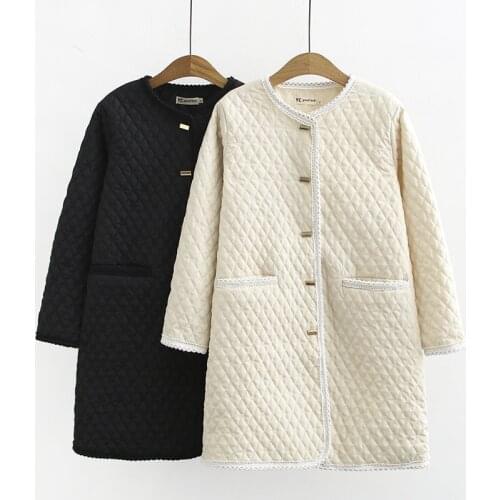 Womens winter wear new mid-length cotton-padded clothes womens underwear with bottom jacket plus 220 pounds of womens Y831