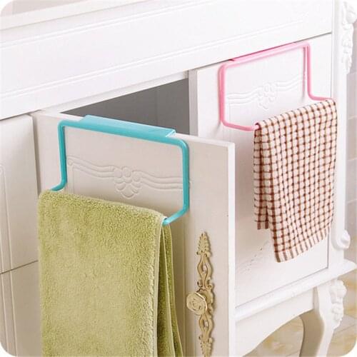1PC Kitchen Organizer Towel Rack Hanging Holder Bathroom Cabinet Cupboard Hanger Shelf Organizer Kitchen Storage Accessories