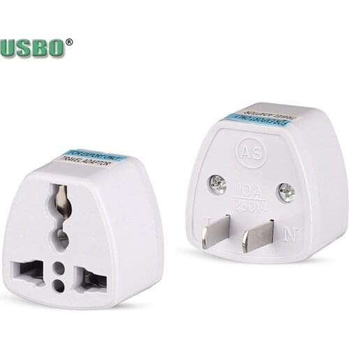 2pcs International Travel Universal Adapter AC Electrical wall Plug For UK/US/EU/AU to us Socket Converter plug