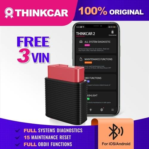 2021 OBD2 Bluetooth Automotive Code Reader THINKCAR 2 Diagnostic Tool Full System OBD2 Scanner Professional Tools free shipping