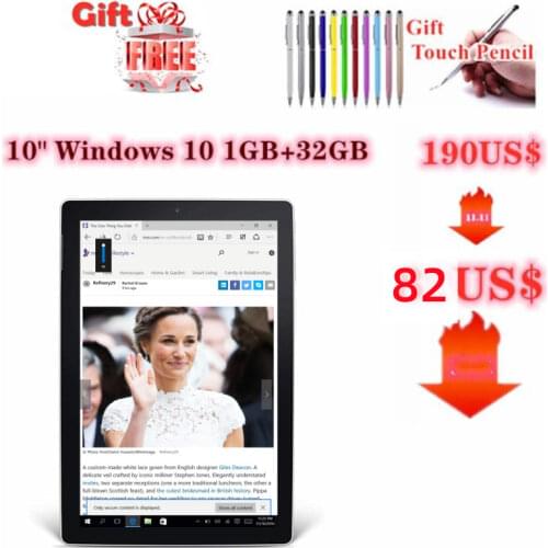 32-bit operating system NX16A Windows 10 Tablet PC 10.1 inch X5*8350 1GB+32GB 1280 x 800 IPS WIFI Bluetooth Quad-core