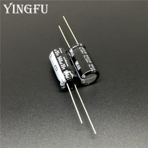 5pcs/50pcs 560uF 35V NICHICON HV Series 10x20 High Ripple Current Low Impedance 35V560uF Aluminum Electrolytic Capacitor