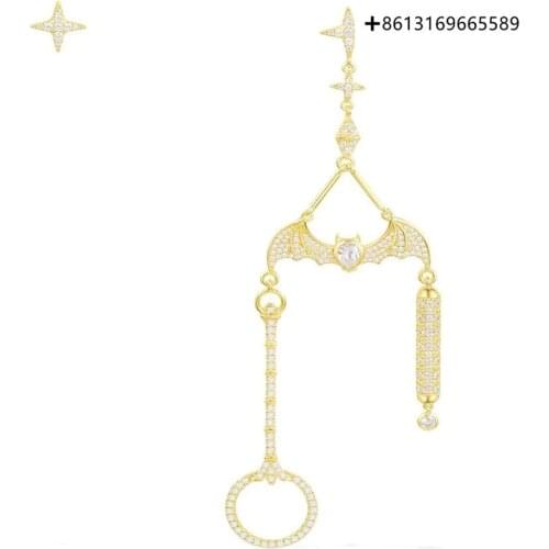 925 Sterling Silver Original 1:1 High Quality Bat Earrings for Womens Gifts Female Jewelry Engraved Logo