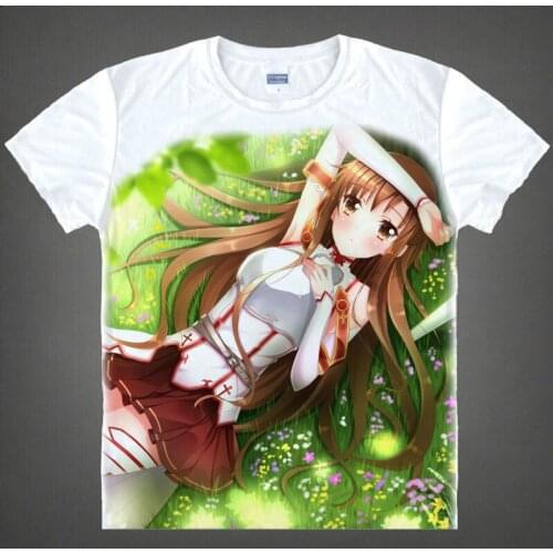 Alfheim Online ALO T-Shirt Shino Asada Shirt breathable girls' shirt Anime Designer T-Shirts anime cartoon Girls' Cute T-shirt a