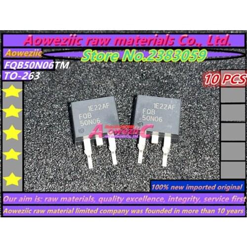 Aoweziic 100% new imported original FQB50N06TM FQB50N06 50N06 TO-263 MOSFET 50A 60V