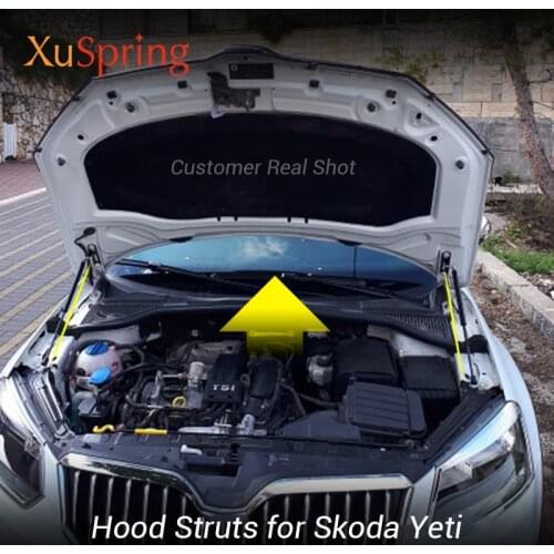 Car Hood Gas Spring Shock Strut Bars For 2010 2011 2012 2013 2014 2015 2016 2017 2018 Skoda Yeti Car Accessories