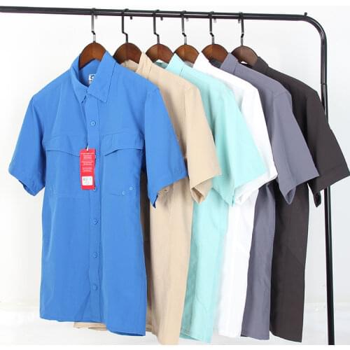 Free shipping! - High quality Mens quick dry outdoor shirt fishing shirt camping shirt UPF45