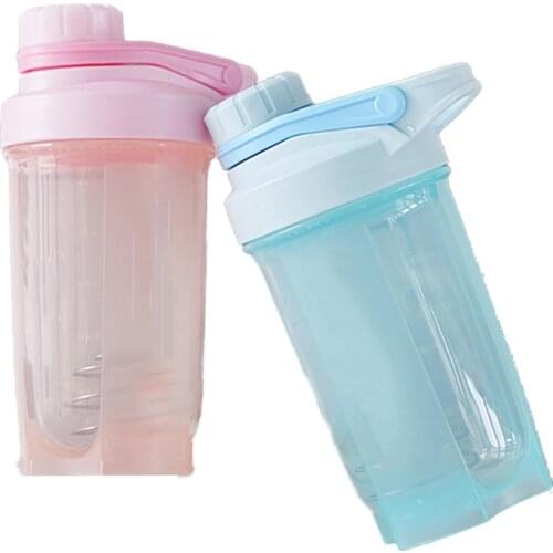 500ML Water Bottle Leak Proof Sports Shaker Water Bottle Drinkware BPA Free Creative Frosted with Portable Rope Travel Tea Cup