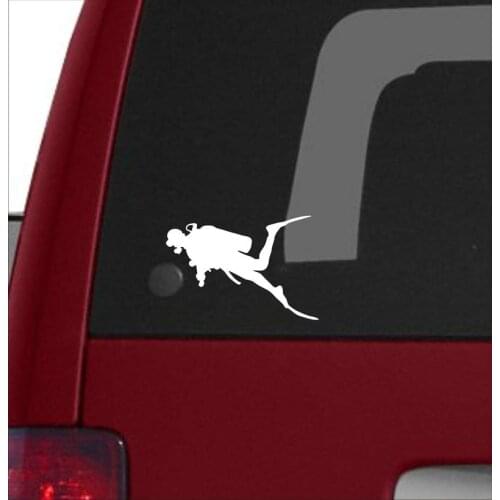 Black/Sliver Scuba Decal Diver Swimming Car Body Stickers Window Door Decal Funny Top Quality Waterproof S828