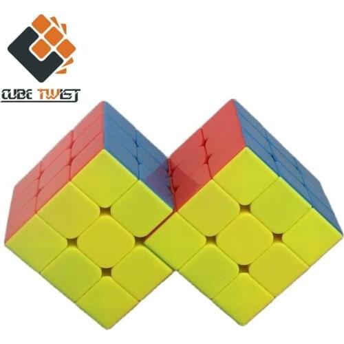 Cubetwist 57mm 2 in 1 3x3x3 Conjoint Cube Magic Puzzle Professional Challenge 3x3 Collection Cube Puzzle Game for Kid gift Toys