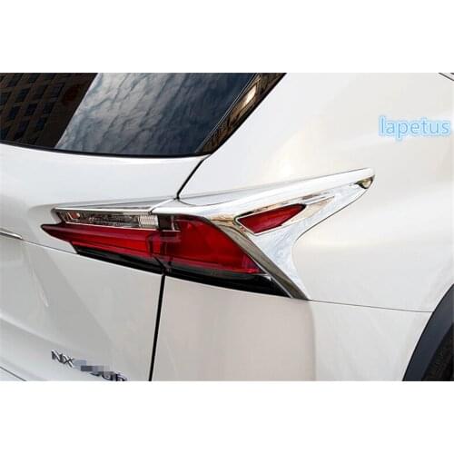Lapetus Side Rear Tail Lights Lamp Decoration Cover Trim Fit For LEXUS NX NX200T NX300T 2015 - 2019 ABS Chrome