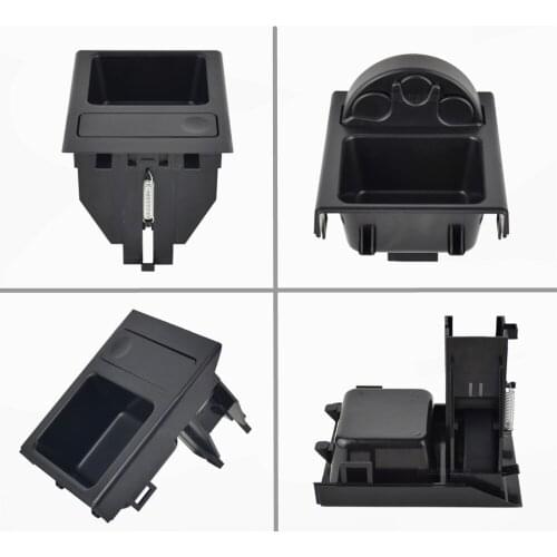 For Bmw 3 Series E46 323i 318I 320I 98-06 51168217953 Car Center Console Water Cup Holder Beverage Bottle Black Set Coin Tray