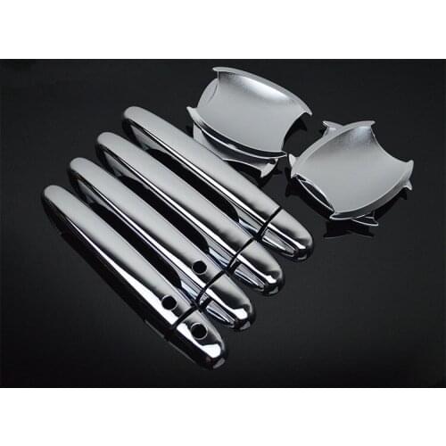 For Honda CR-V CRV 2012 2013 2014 New Chrome Door Handle + Cup Bowl Covers trim With Smart Entry Buttons Car Accessories