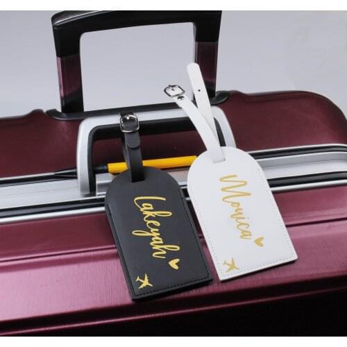 Personalized Name Luggage Tag Unique Customized Leather Travel Gift Tag Mr Mrs Couples Wedding Favor Tag