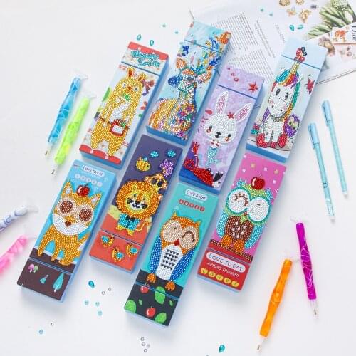 Classic diamond painting Childrens stationery box Special Shaped Diamond Embroidery Craft decor Cute animal shape pencil case