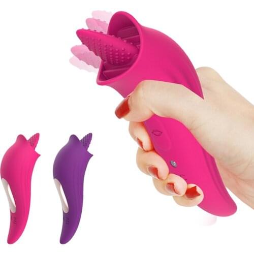 Clit Licking Oral Tongue Stimulator G Spot Dildo Nipple Orgasm Vibrator Female Vagina Nipple Massager