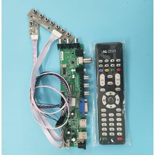 Kit For LTN121AT11 VGA AV LED remote 1280X800 DVB-T DVB-T2 Signal controller board digital WLED TV LVDS USB HDMI 40Pin 12.1"