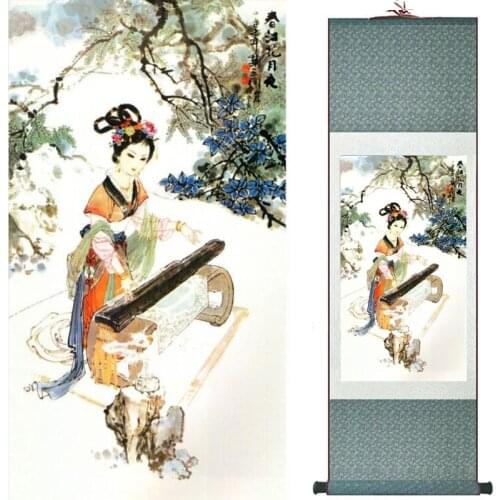 Pretty girl painting Chinese Art Painting Home Office Decoration Chinese painting art figure painting 2019072701