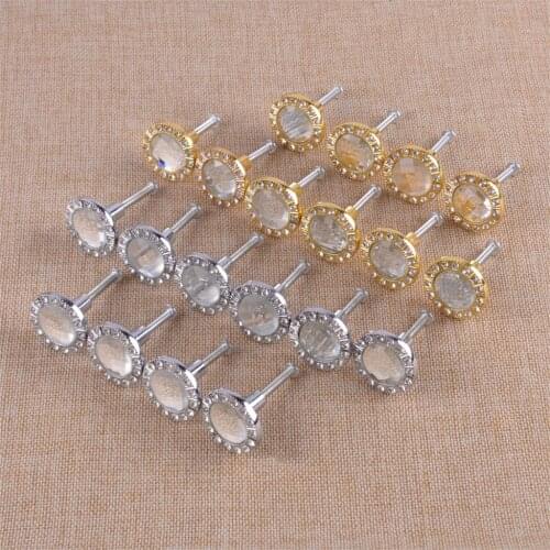 LETAOSK 10Pcs Gold/Silver 30mm Diamond Shape Crystal Glass Cabinet Knob Cupboard Drawer Door Pull Handle