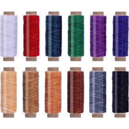 LMDZ 660 Yards Leather Sewing Waxed Thread - 150D 55Yards Per Spool Stitching Thread for Leather Craft DIY,Bookbinding