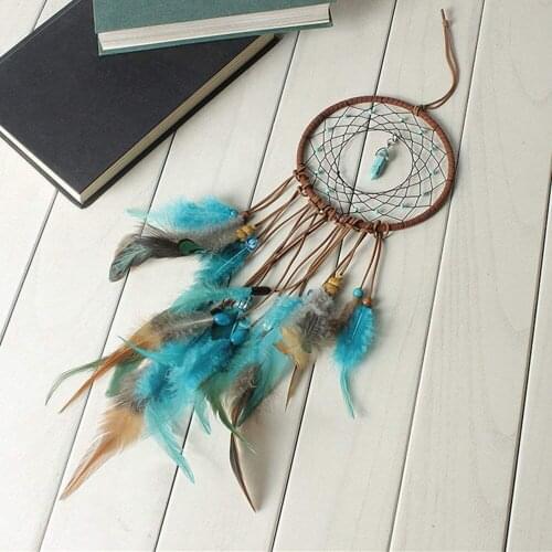 Handmade Dream Catcher Feathers Decoration for Car Wall Hanging Room Home Decor Hanging Dreamcatcher Wind Chimes Pendant