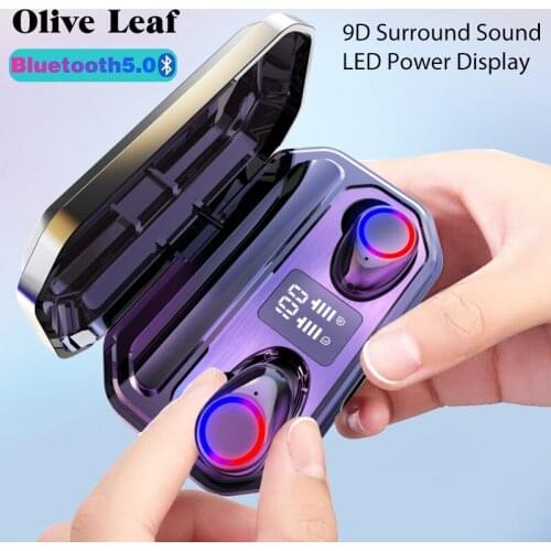 M12 TWS Wireless Bluetooth Earphones 9D Surround Sound IPX6 Waterproof Music Headphones Sports Earbuds For Xiaomi Huawei Iphone