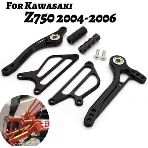 Motorcycle Rearset Footpeg Foot Peg Pedal Brake Gear Shift Shifter Lever + Wing for Kawasaki Z750 Z 750 2004-2006 Accessories