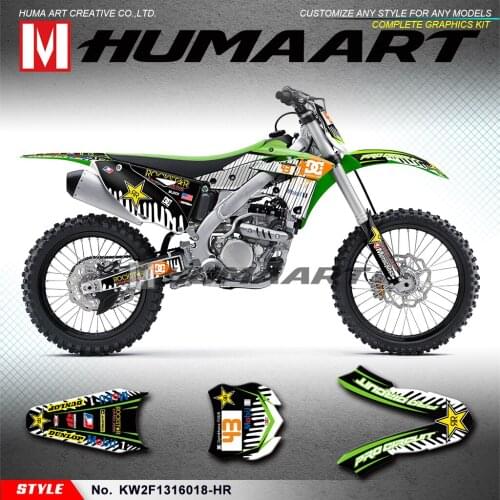 HUMAART Racing Stickers Motorcycle Decals Backgrounds Graphics for KX250F KX 250F 2013 2014 2015 2016