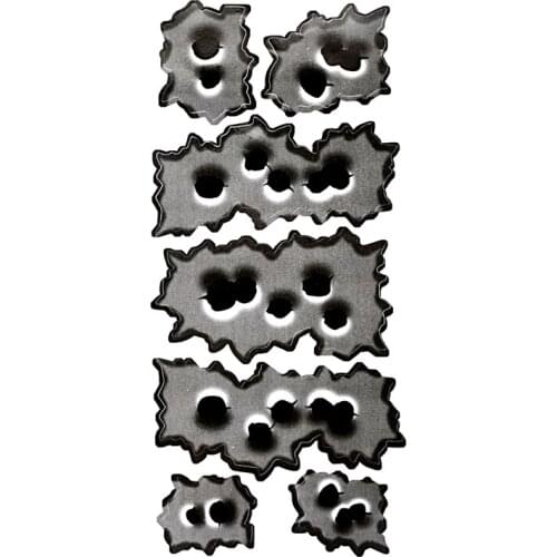 2 types "32 bullet hole" for car motorcycle decal stickers