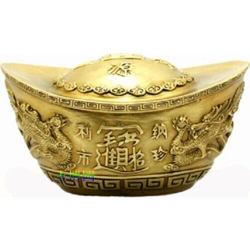 The financial opening lucky lucky Wangcai gold ornaments five gold coins are the ornamentsroom Art Statue