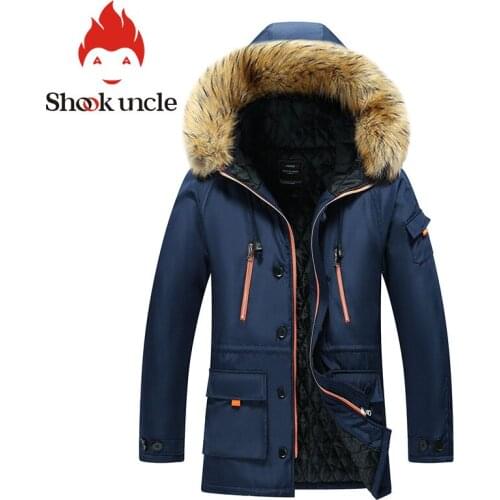 Winter long Parka men Big fur collar jacket for men Hooded windbreaker Warm Plus Thick coat male waterproof clothes Daddy Coats