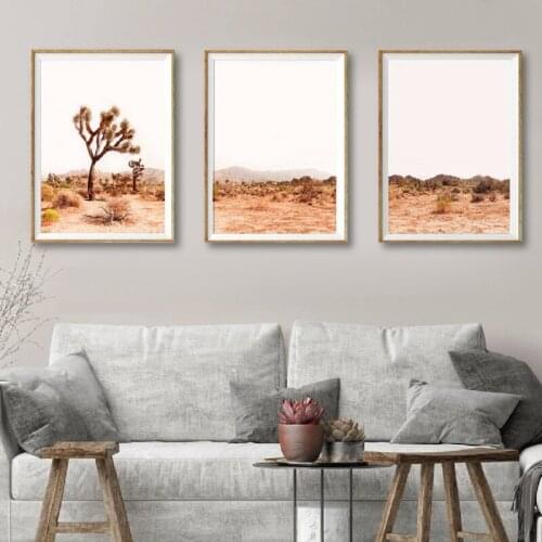 Desert Scenery Wall Art Prints Joshua Tree Picture Canvas Painting Desert Tropical Print Modern Wall Art Decor