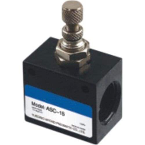 Pneumatic Accurate flow control check valve air ASC-15 thread 1/2 inch BSP One-way throttle valve