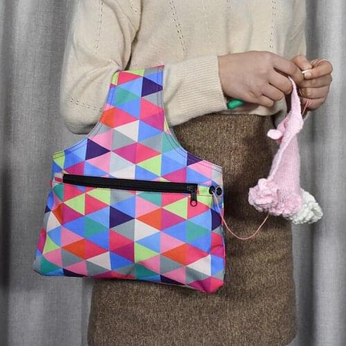 Portable Knitting Needle Storage Bag Oxford Cloth Yarn Crochet Knit Organizer