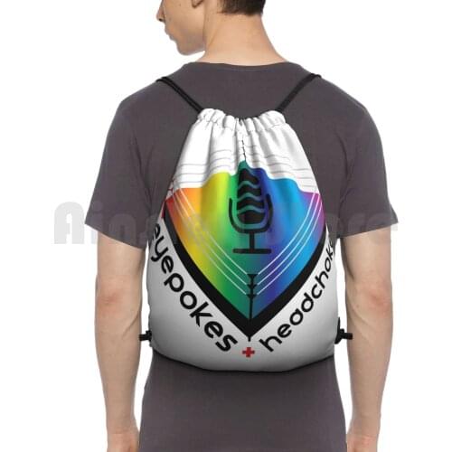 Celebrating Pride Backpack Drawstring Bag Riding Climbing Gym Bag Pride Eyepokes Headchokes Wrestling Aew Alex Koola Pokes