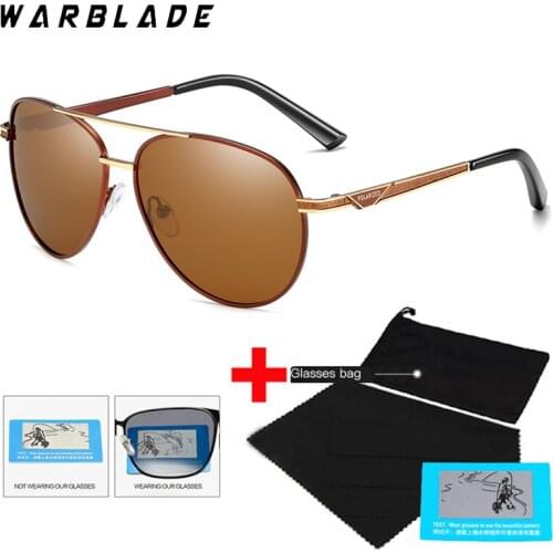 WarBLade Men Pilot Polarized Sunglasses Brand Design Women Metal Driving Sun Glasses Coating Sunglass UV400 Shades Gafas De Sol