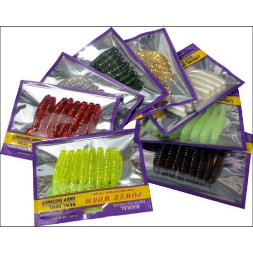 Wave Tail Worm Fishing Lure Soft Bait Grub Artificial Lures 9cm/5.5g 8 Pieces Bag