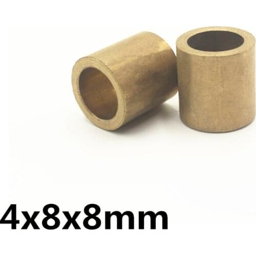 10pcs 4x8x8mm FU-1 Powder Metallurgy oil bushing porous bearing Sintered copper sleeve 040808