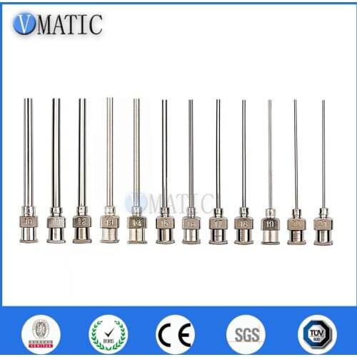 High Quality 10G-21G Metal Stainless Steel Dispensing Needles 1.5'' Length 12Pcs Quality Metal Dispenser Needle 1-1/2 Inch