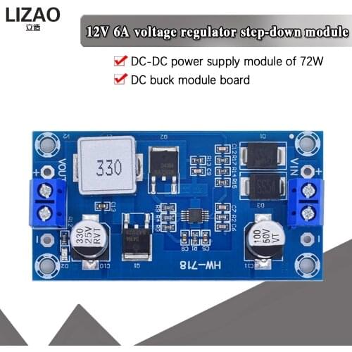 XH-M250 Step Down Module DC-DC 12V 6A 72W High Power Power Supply Regulator Module Adjustable Voltage Regulator Converter Board