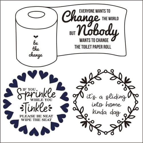 Funny roll words Transparent clear stamp for DIY Scrapbooking/Card Making/Kids Christmas Fun Decoration Supplies