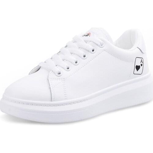 2019 Fahion Casual Leather White Shoes White Platform Sneakers Chunky Shoes Woman Ladies Trainers Sliver Trampki for Girls Shoes