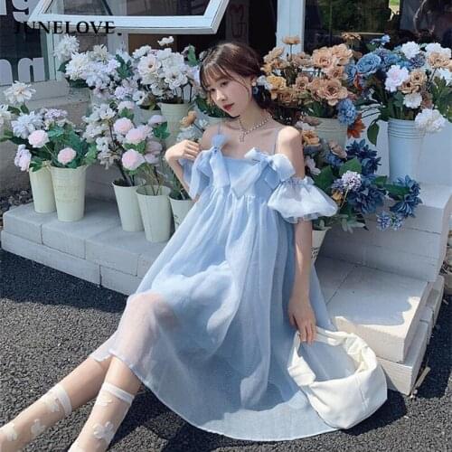 2021 Summer Vintage Yellow Strap Dress Women Sweet Off Shoulder Ruffle Fairy Dress Female Elegant Evening Party Ladies Dress New