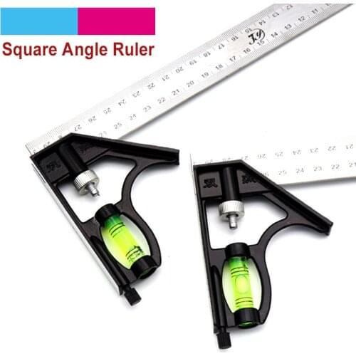 1pcs 300mm Adjustable Angle Ruler Stainless Steel Engineers Combination Try Square Set Right Multi-functional Measuring Tools