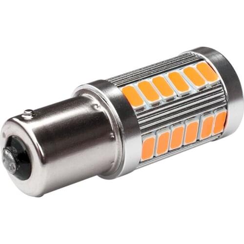 10pcs 1156PY BAU15S PY21W 150 Degree 33 SMD 5630 1056 Orange Red CAR LED Parking Lamp Brake Turn Signal Light DC 12V 33-SMD 5730